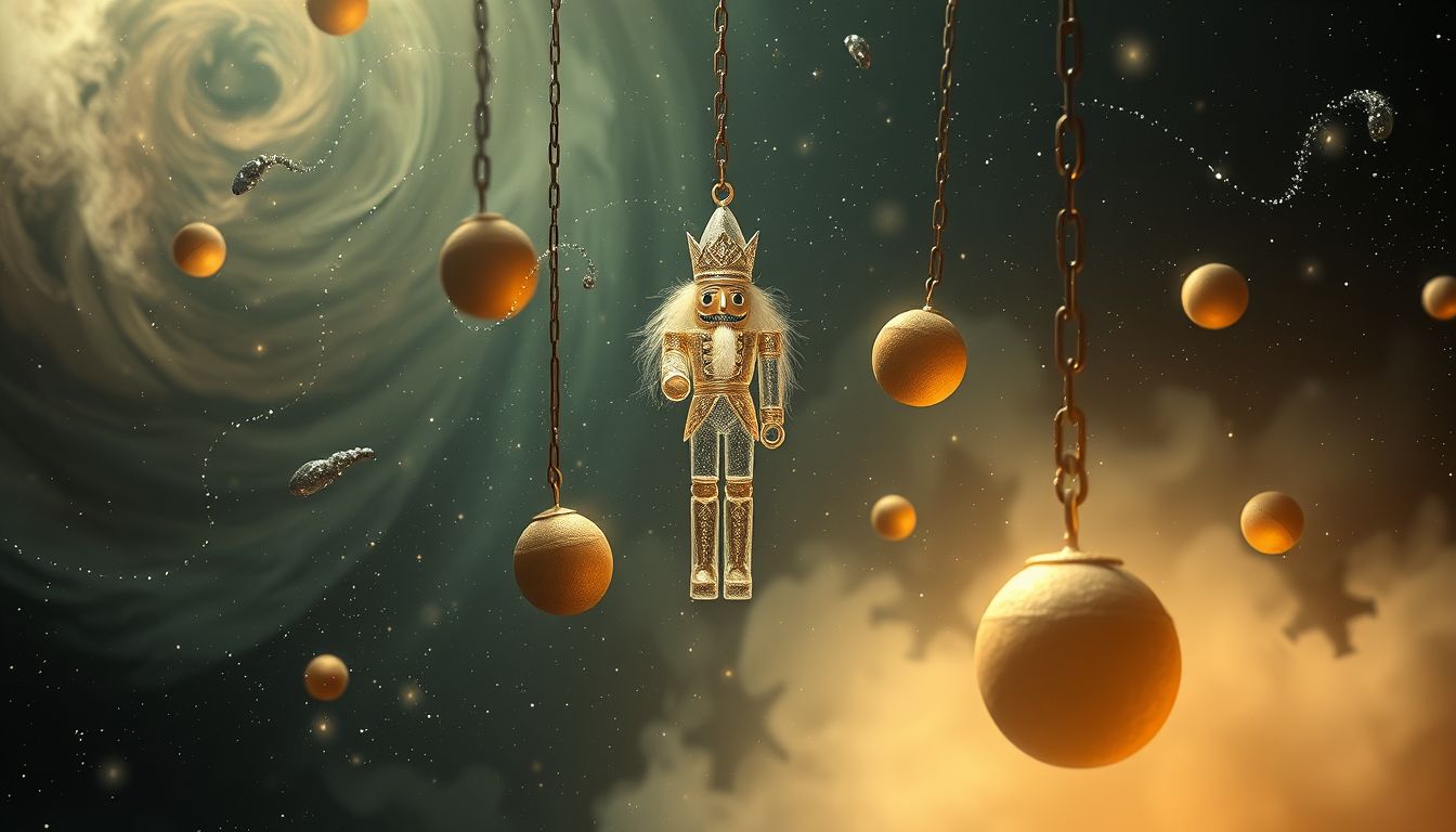 Ein nicht knackender Nussknacker symbolisiert unerwartete Hindernisse im Leben.