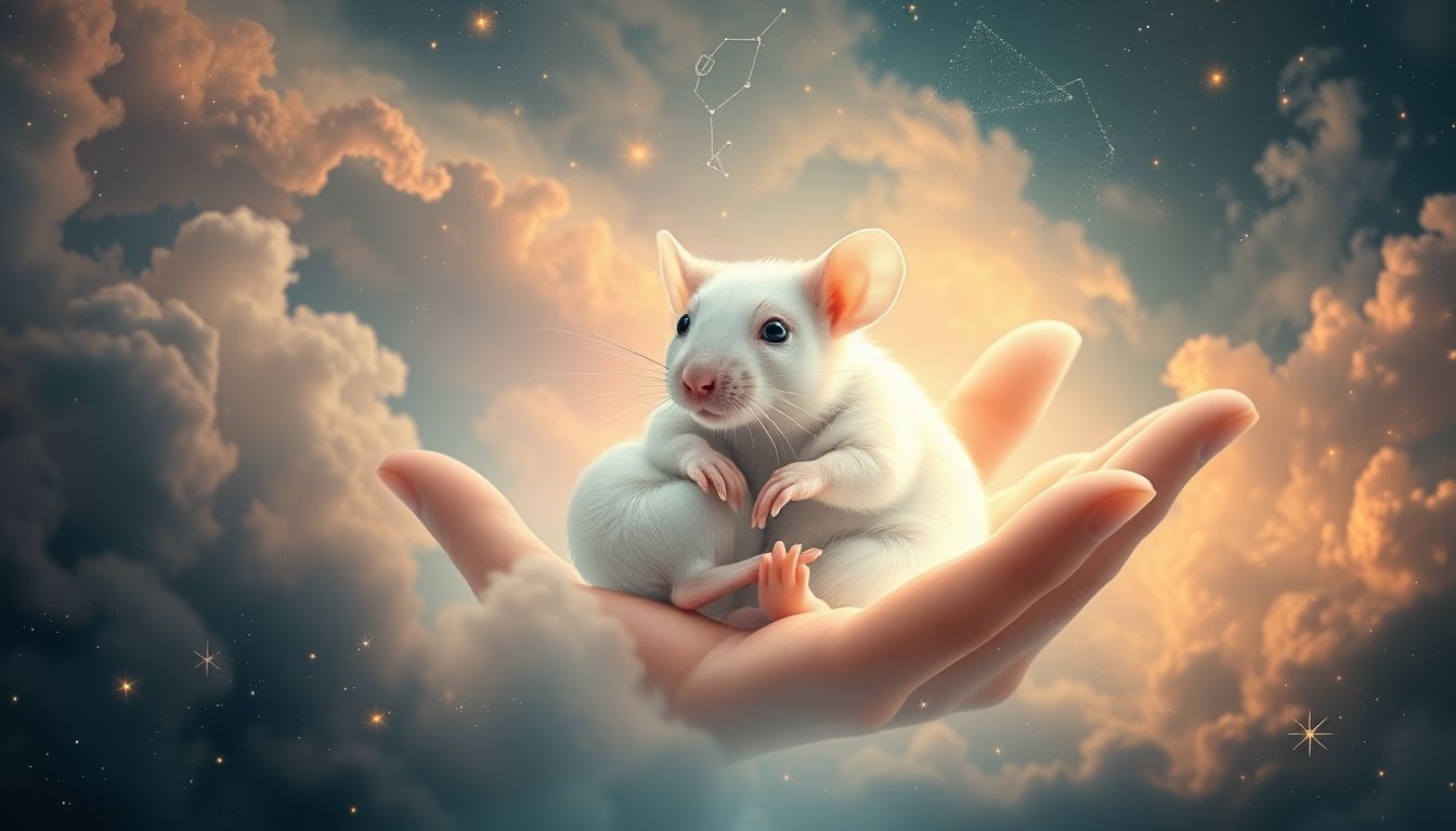 Weiße Ratten symbolisieren im Traum oft Reinheit und neue Freundschaften.