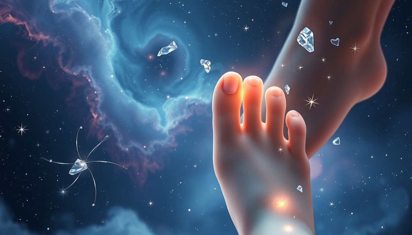 Blutende Zehennägel im Traum symbolisieren oft tiefe emotionale Verletzlichkeit.