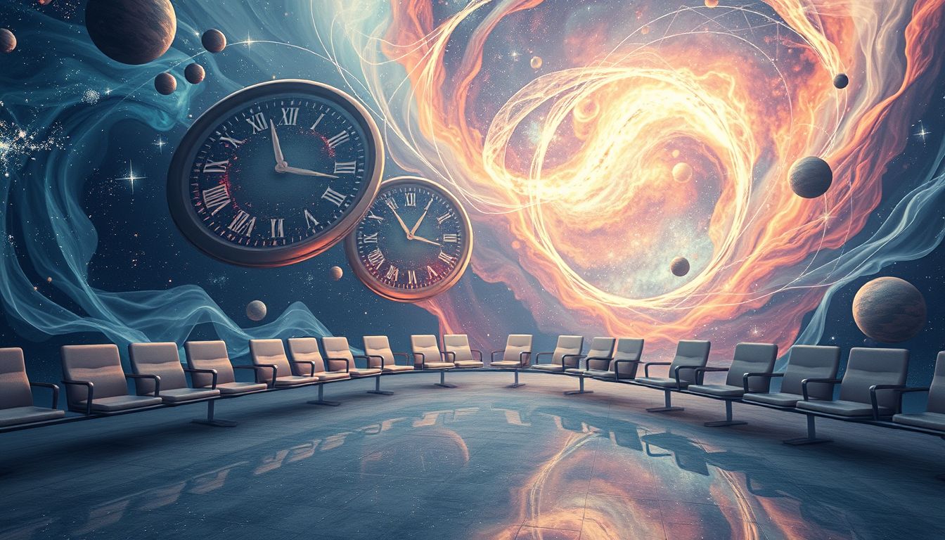 Das endlose Wartezimmer symbolisiert Gefangenschaft in Lebensentscheidungen.