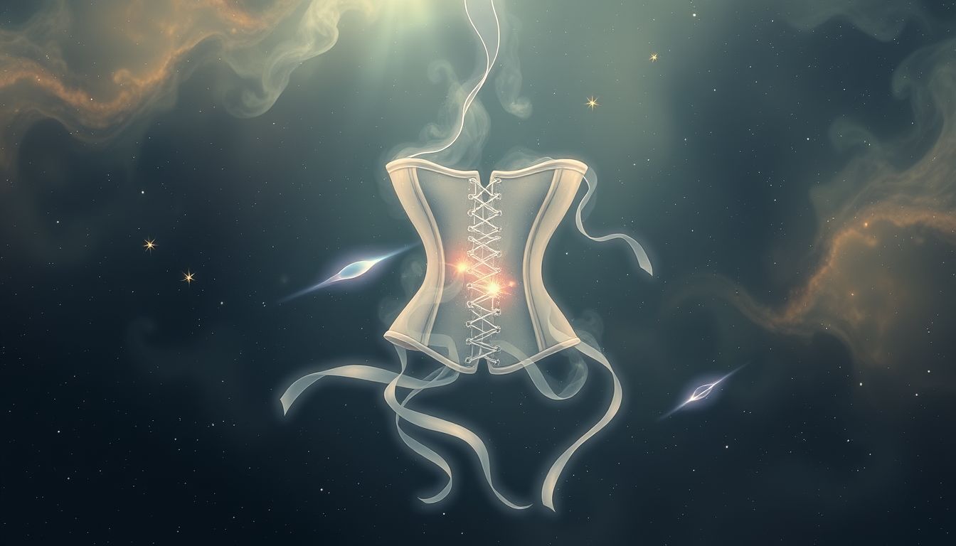 Der Schnürleib symbolisiert gesellschaftlichen Druck und normierte Rollenbilder.