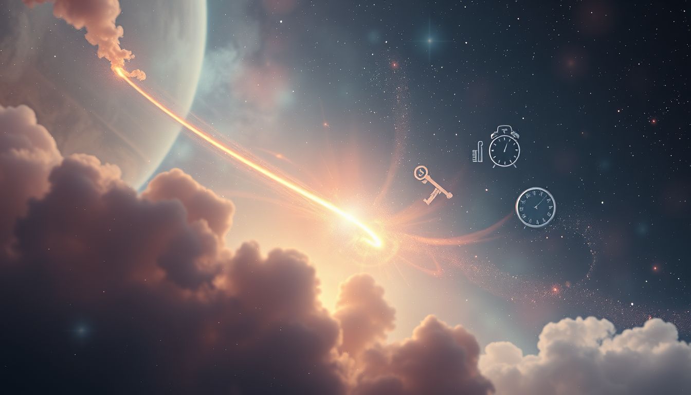 Ein verpasster Komet symbolisiert übersehene Chancen und Warnsignale.