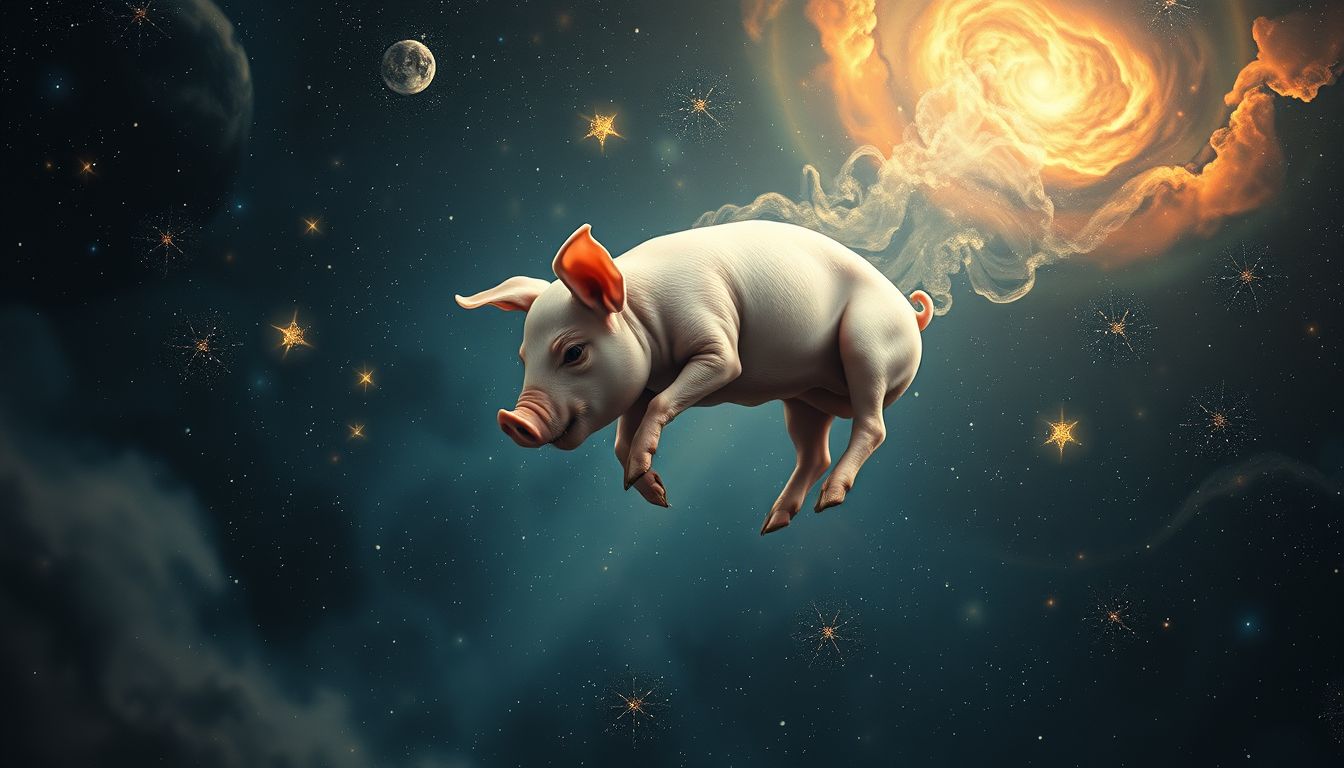 Ein mageres Mastschwein symbolisiert oft bevorstehende finanzielle Schwierigkeiten.