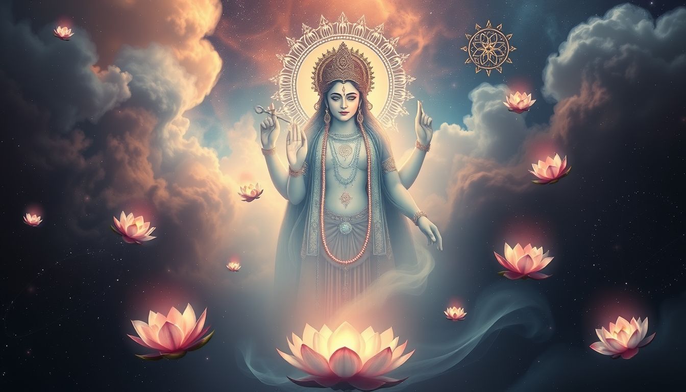 Ein Traum von indischer Gottheit symbolisiert Schutz und spirituelle Kraft.