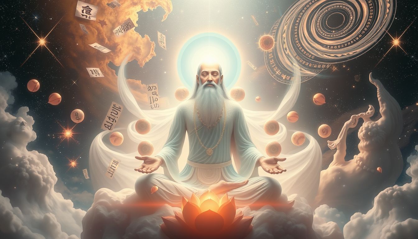 Ein indischer Guru symbolisiert spirituelle Führung und innere Erleuchtung.