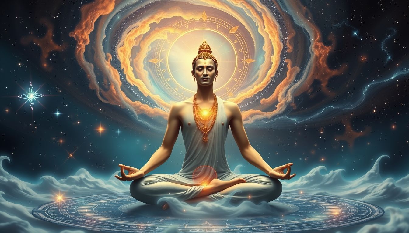 Ein indischer Yogi symbolisiert innere Ruhe und strenge Selbstdisziplin.