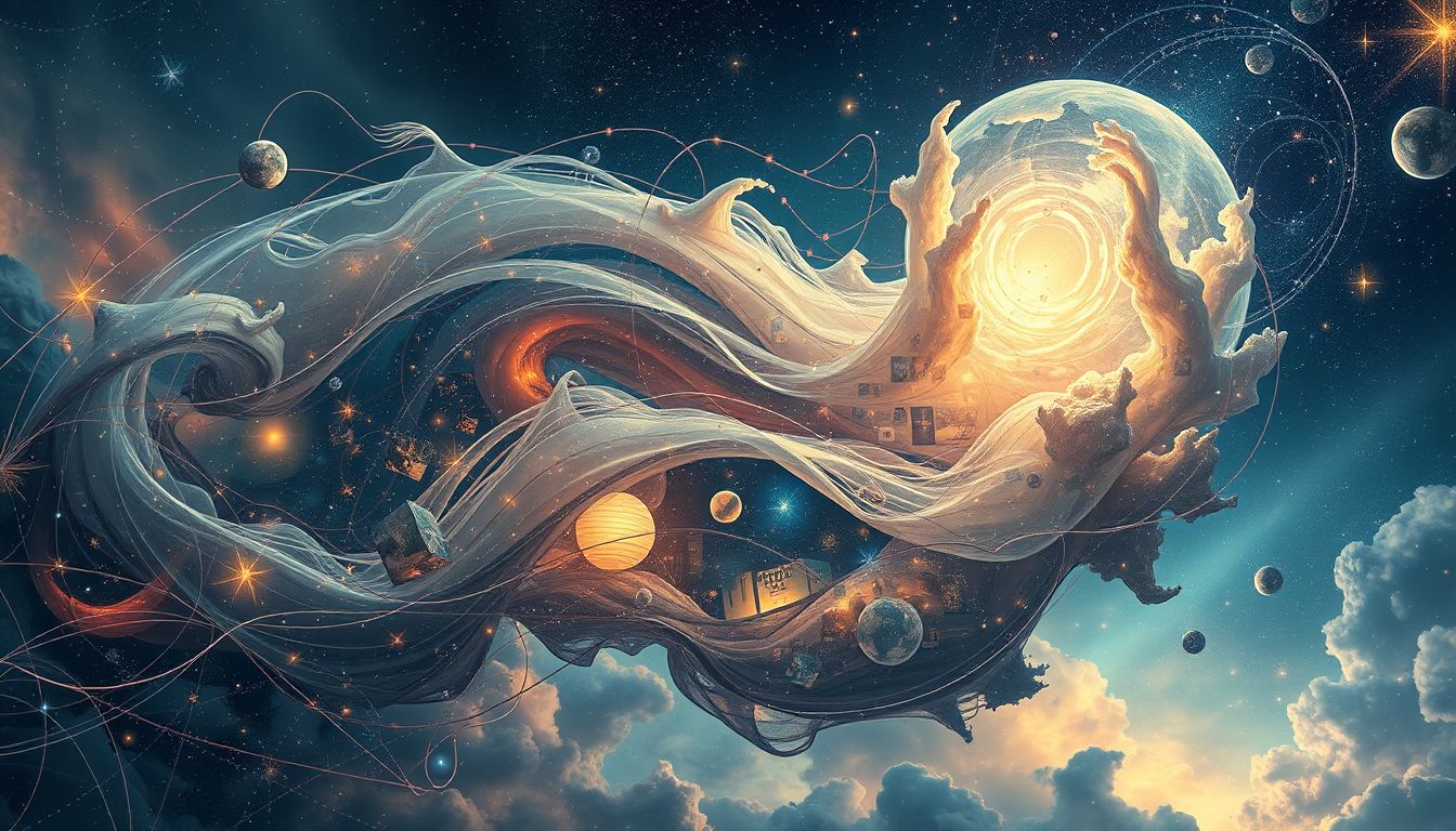 Ein überfülltes Album symbolisiert emotionale Belastung und vergangene Konflikte.