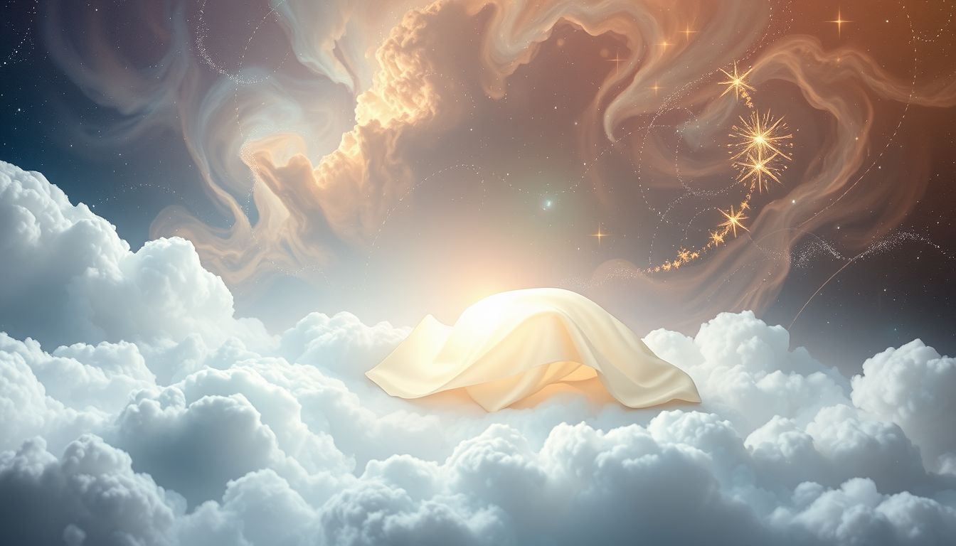 Ein weißer Putzlappen symbolisiert spirituelle Reinigung und inneren Frieden.