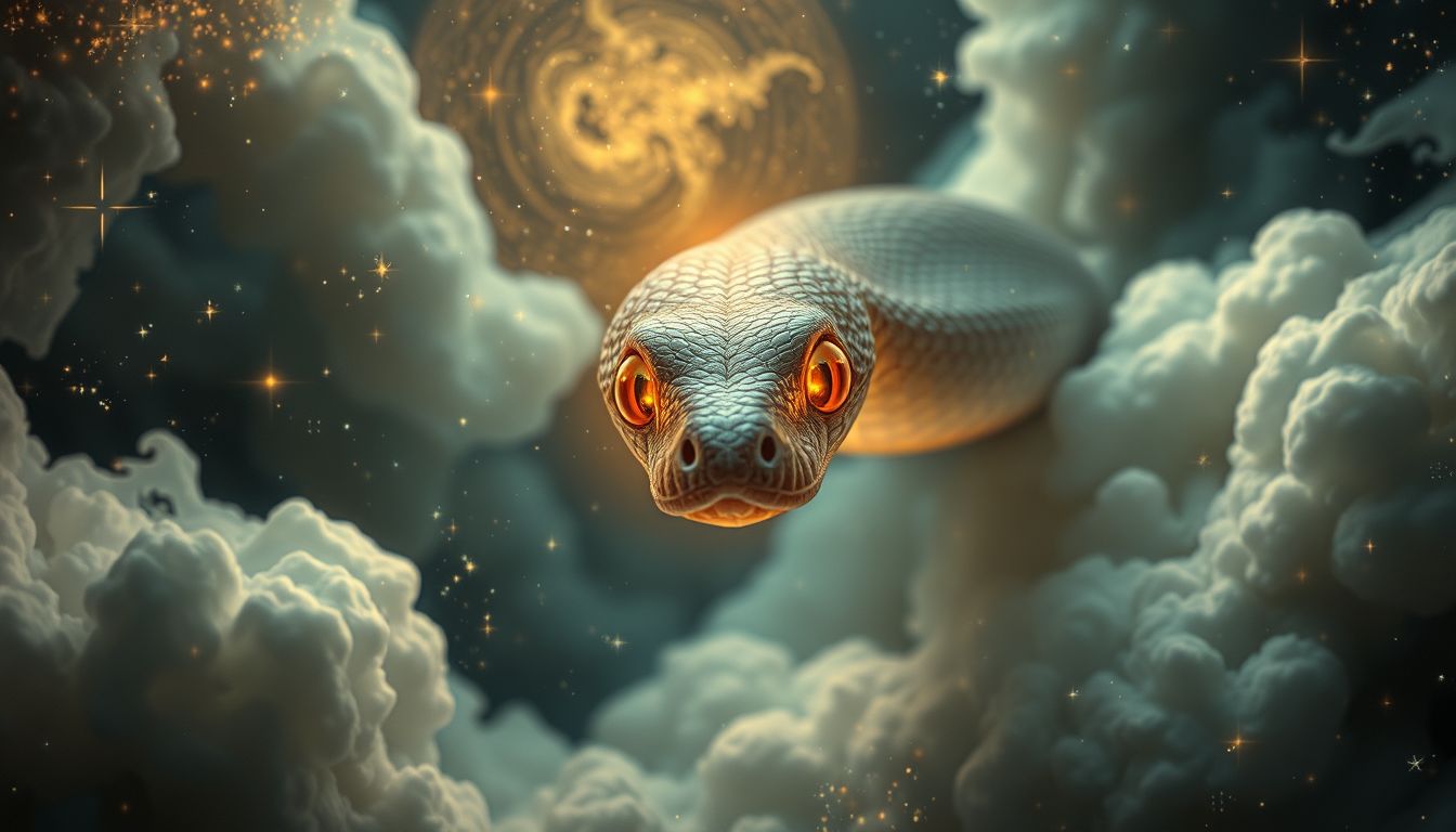 Eine starrende Schlange symbolisiert oft unbewusste Ängste und Warnungen.