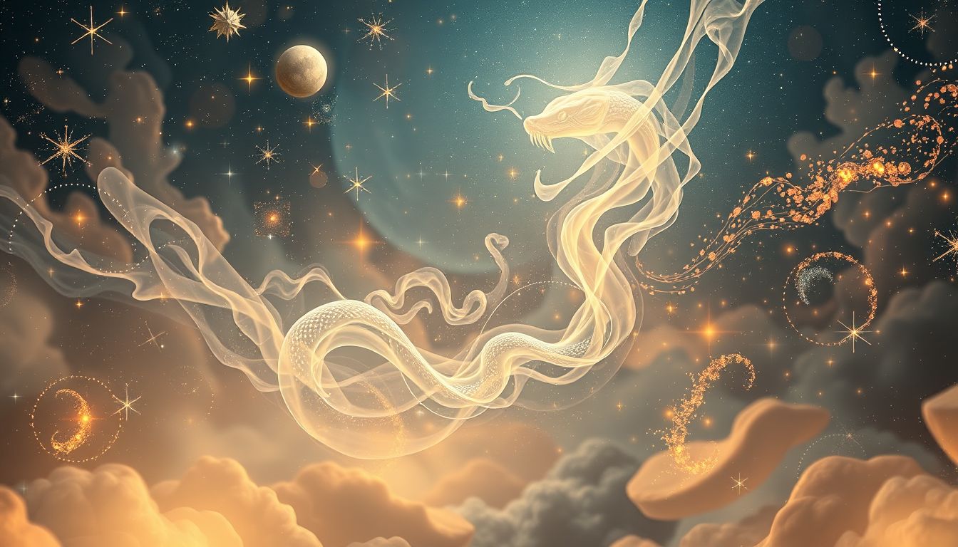 Eine Schlange verwandelt symbolisiert oft innere Transformation und Veränderung.