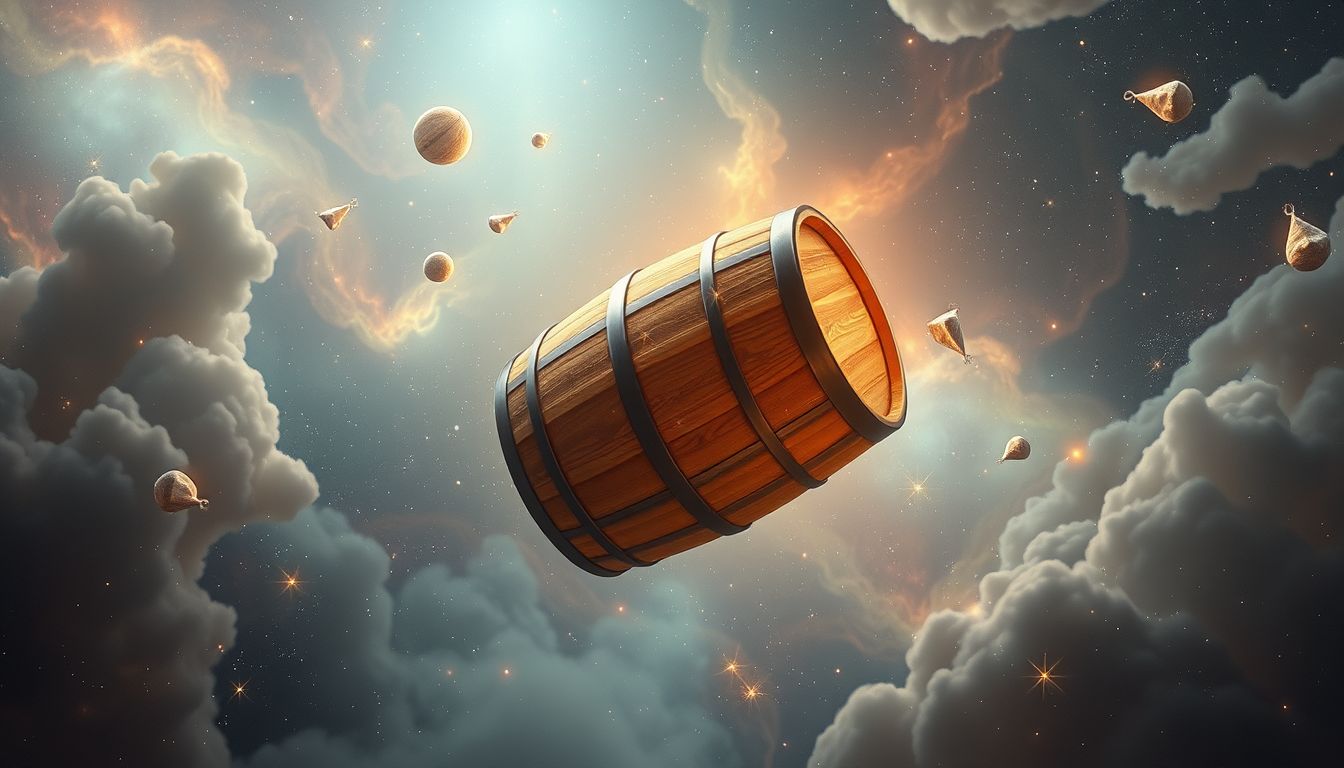 Eine umgestürzte Tonne symbolisiert plötzliche emotionale Überforderung.