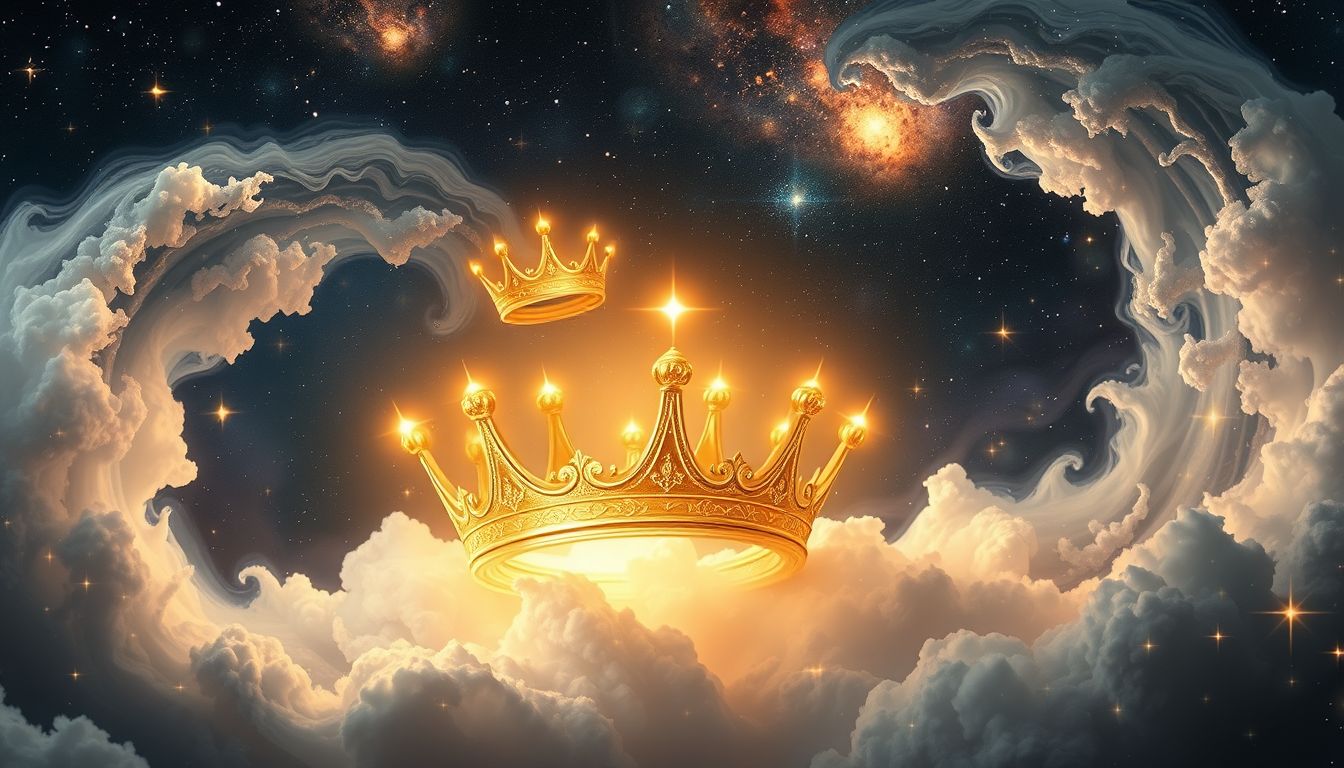 Glänzende Kronen symbolisieren im Traum oft Macht und Selbstbewusstsein.