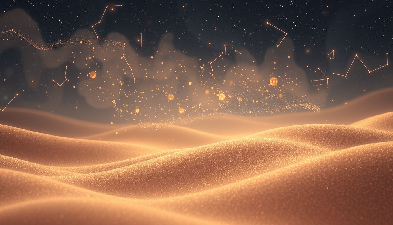 Groschen im Sand symbolisieren vergängliches Glück und verlorene Chancen.