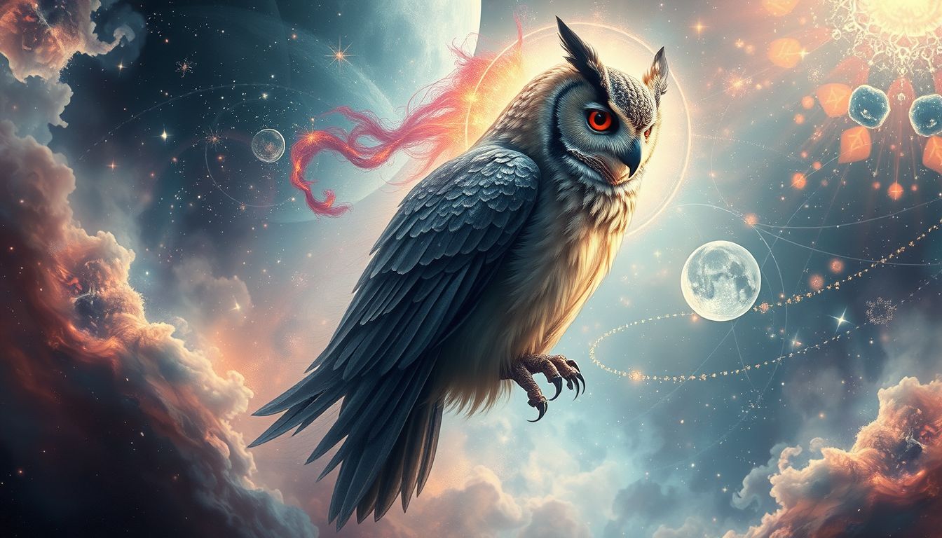 Hekates Eule symbolisiert tiefe Weisheit und verborgene Erkenntnisse.