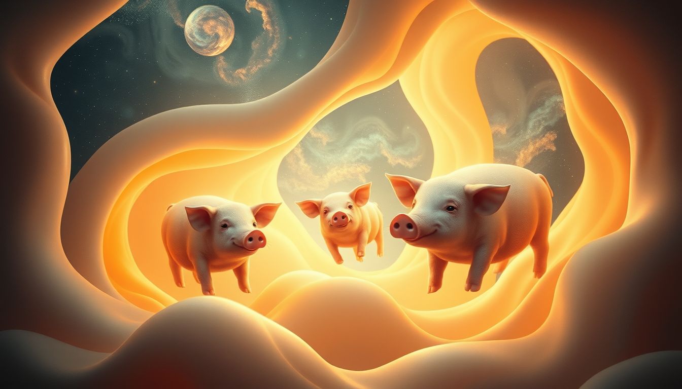 Mastschweine im Haus symbolisieren oft verborgene Gier oder Überfluss.