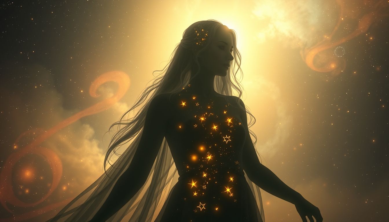 Der bewunderte Schattenriss symbolisiert Sehnsucht nach Anerkennung.