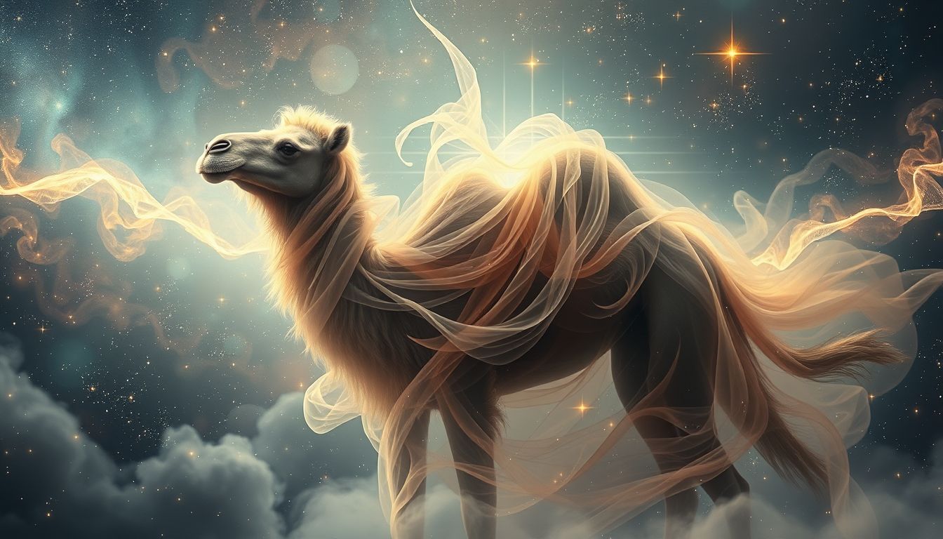 Sich in ein Kamel verwandeln symbolisiert Ausdauer und innere Stärke.