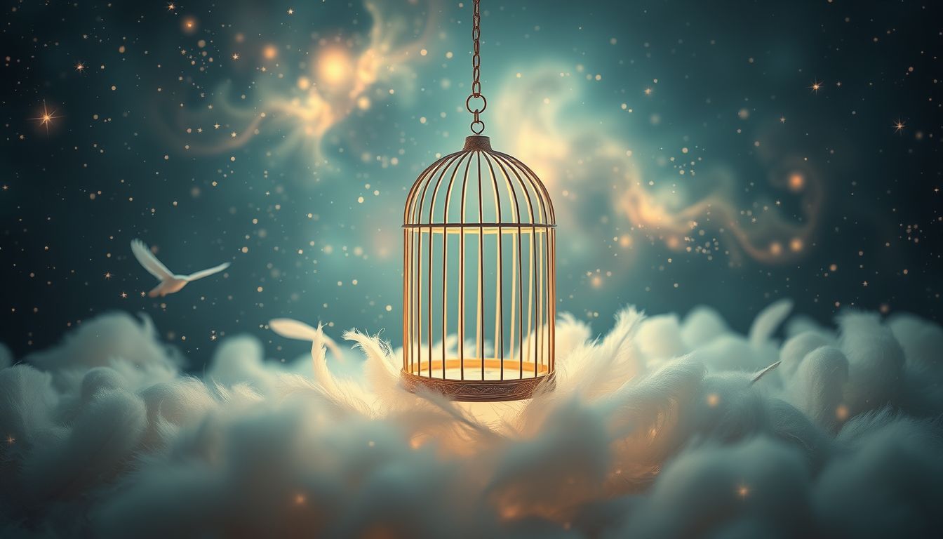 Eine leere Voliere symbolisiert oft Gefühle von Einsamkeit und Freiheit.