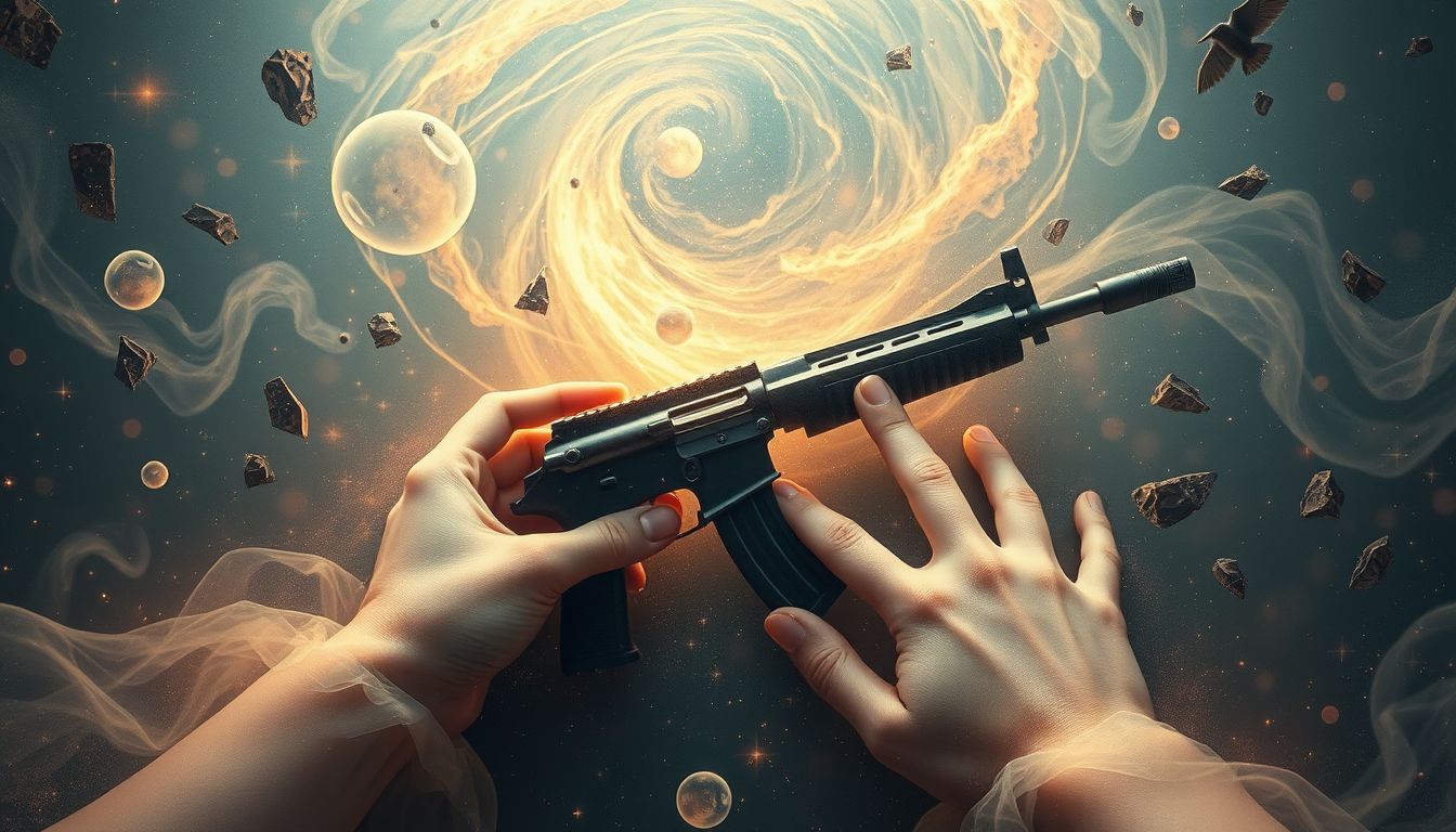 Das Verstecken eines Feuergewehrs symbolisiert verborgene Aggressionen.