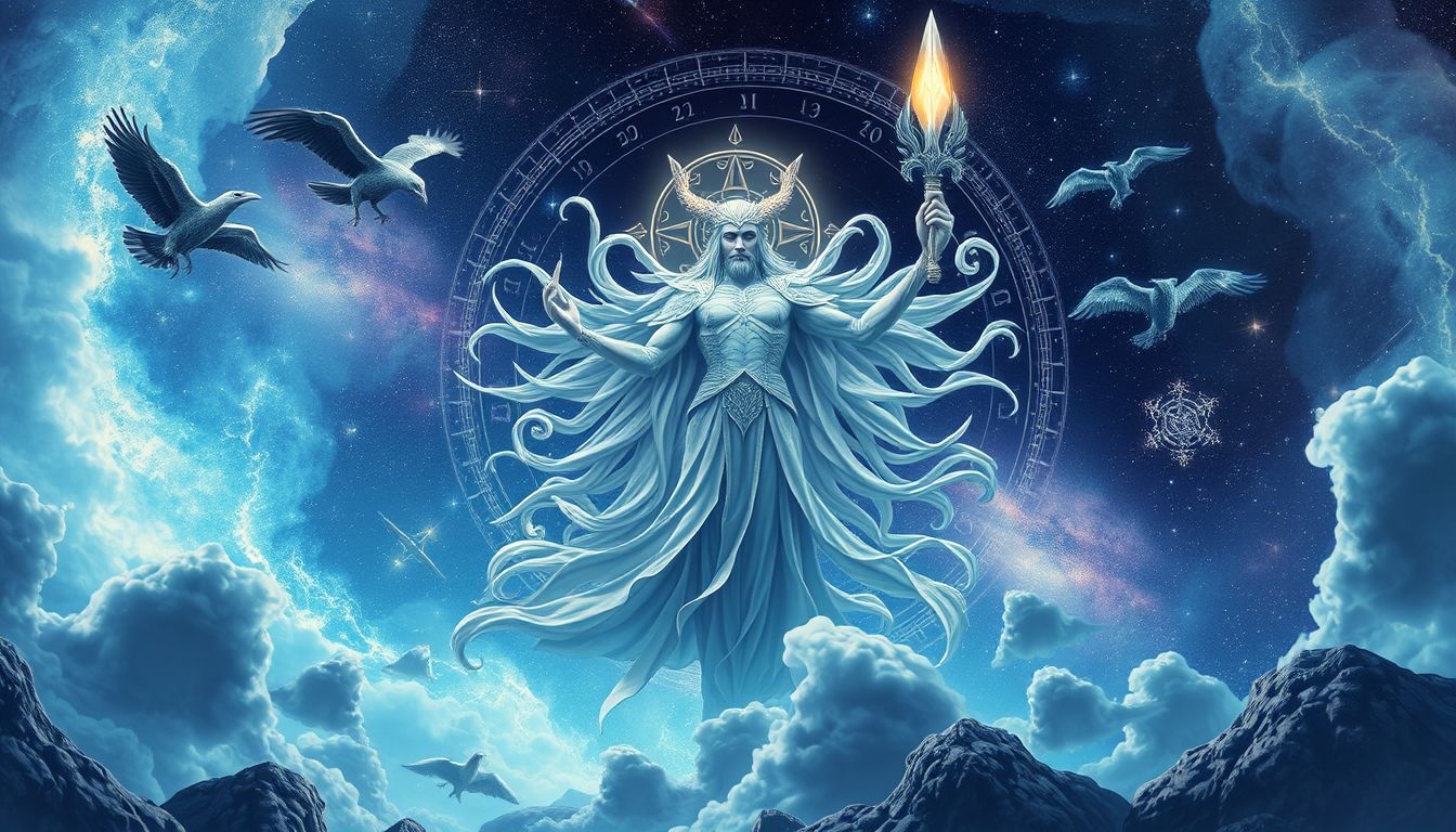 Traum vom Odin symbolisiert Weisheit, Kriegergeist und Schicksal.
