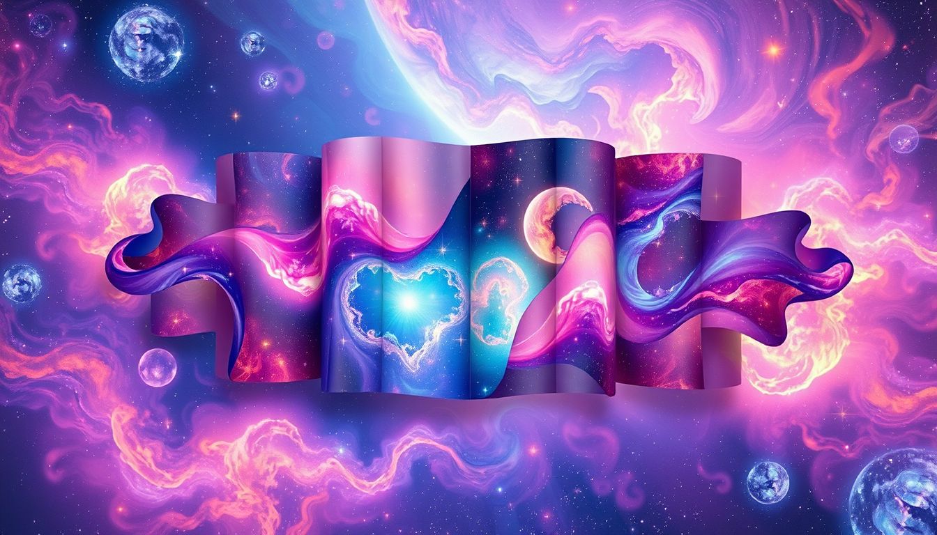 Eine bunte Faltwand symbolisiert kreative Vielseitigkeit im Traum.
