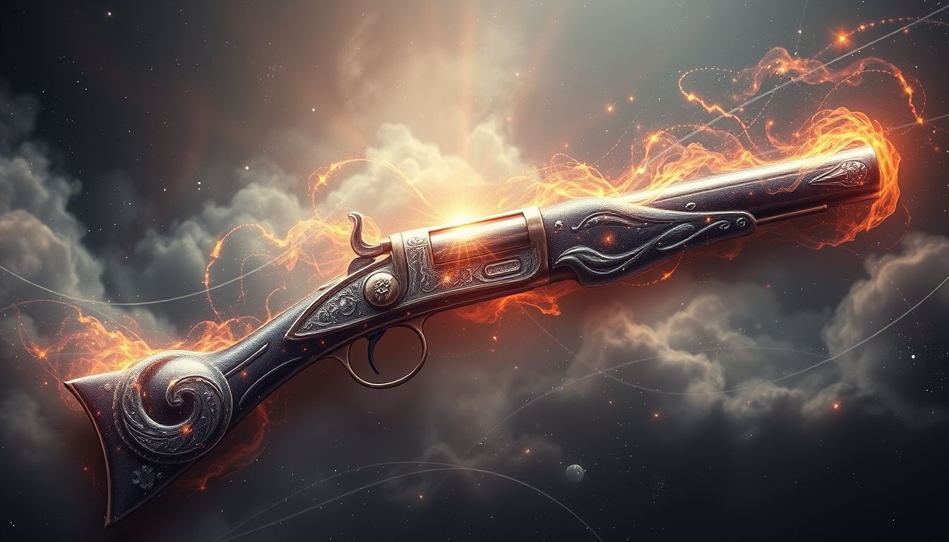 Ein antikes Feuergewehr im Traum symbolisiert historische Konflikte.