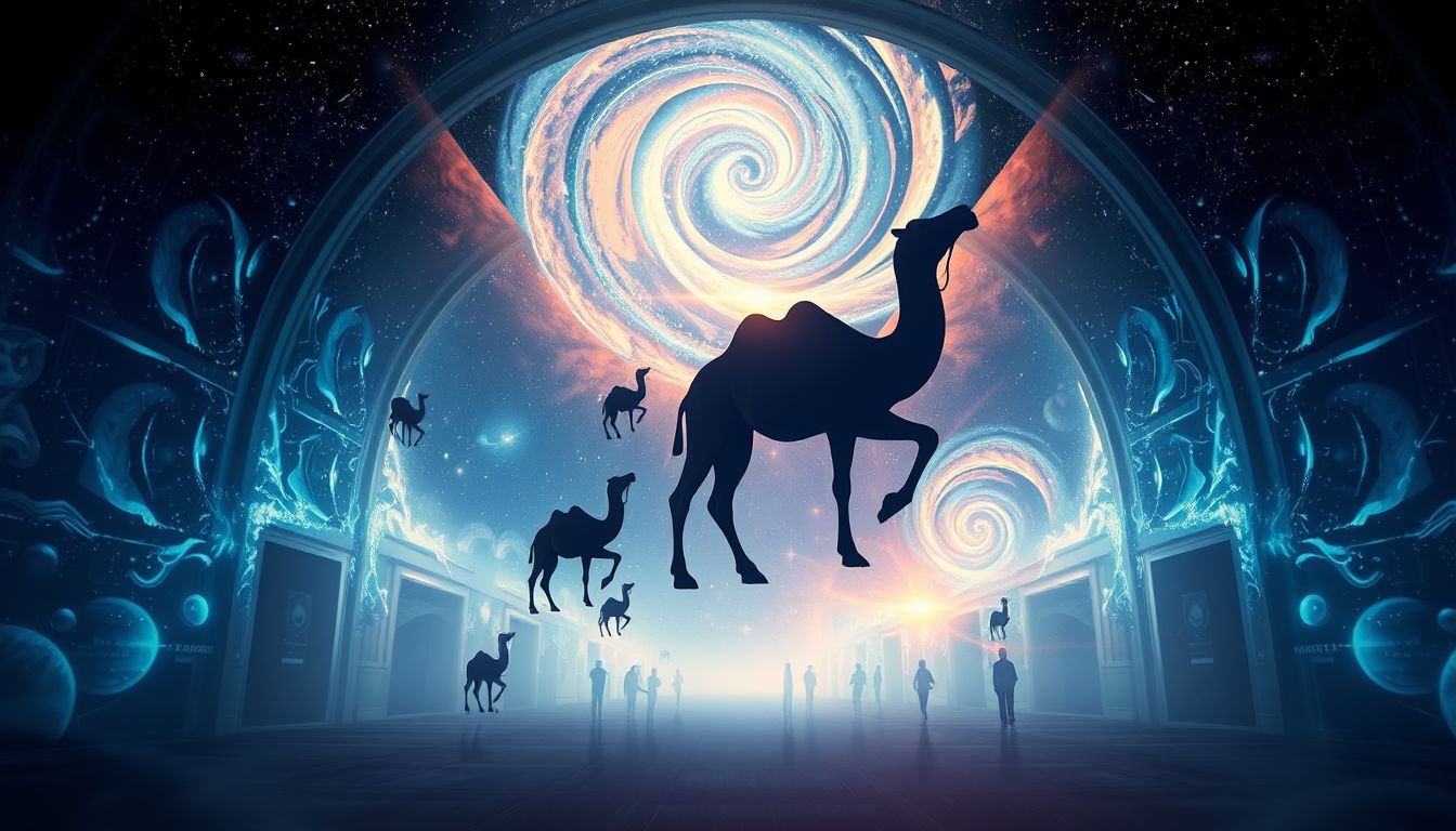 Ein Kamelaukion im Museum symbolisiert versteckte Schätze und Erkenntnisse.