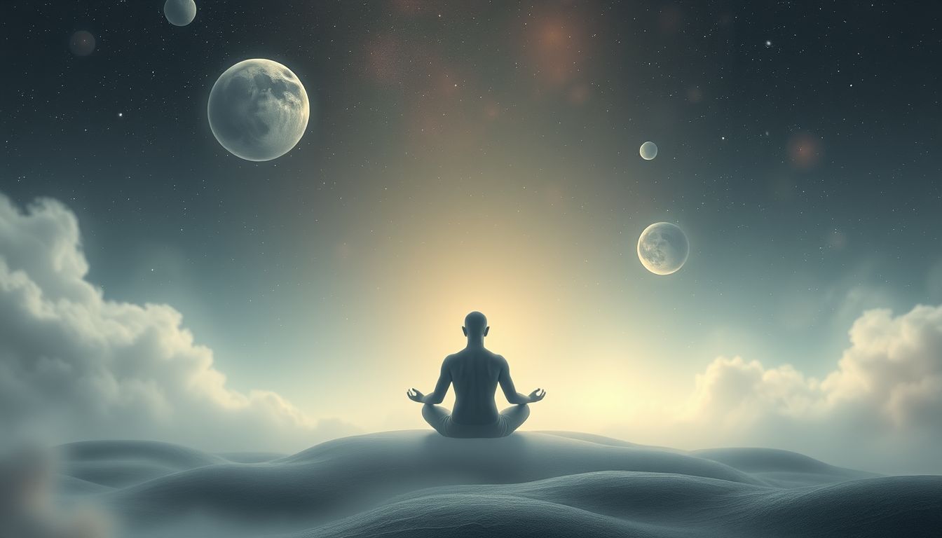 Ein ignorierender Yogi symbolisiert innere Distanz und Selbstreflexion.