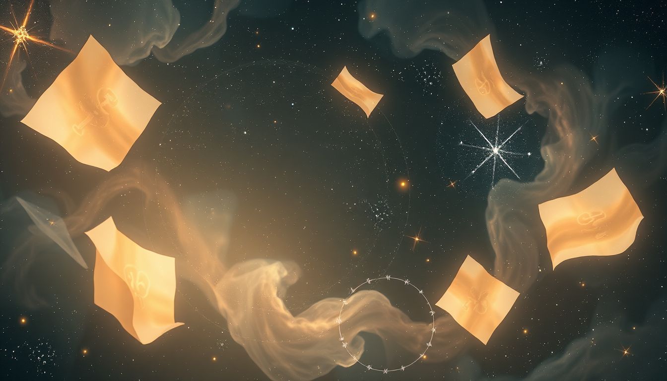 Das Lesen beschriebenen Papiers symbolisiert Selbstreflexion und Klarheit.