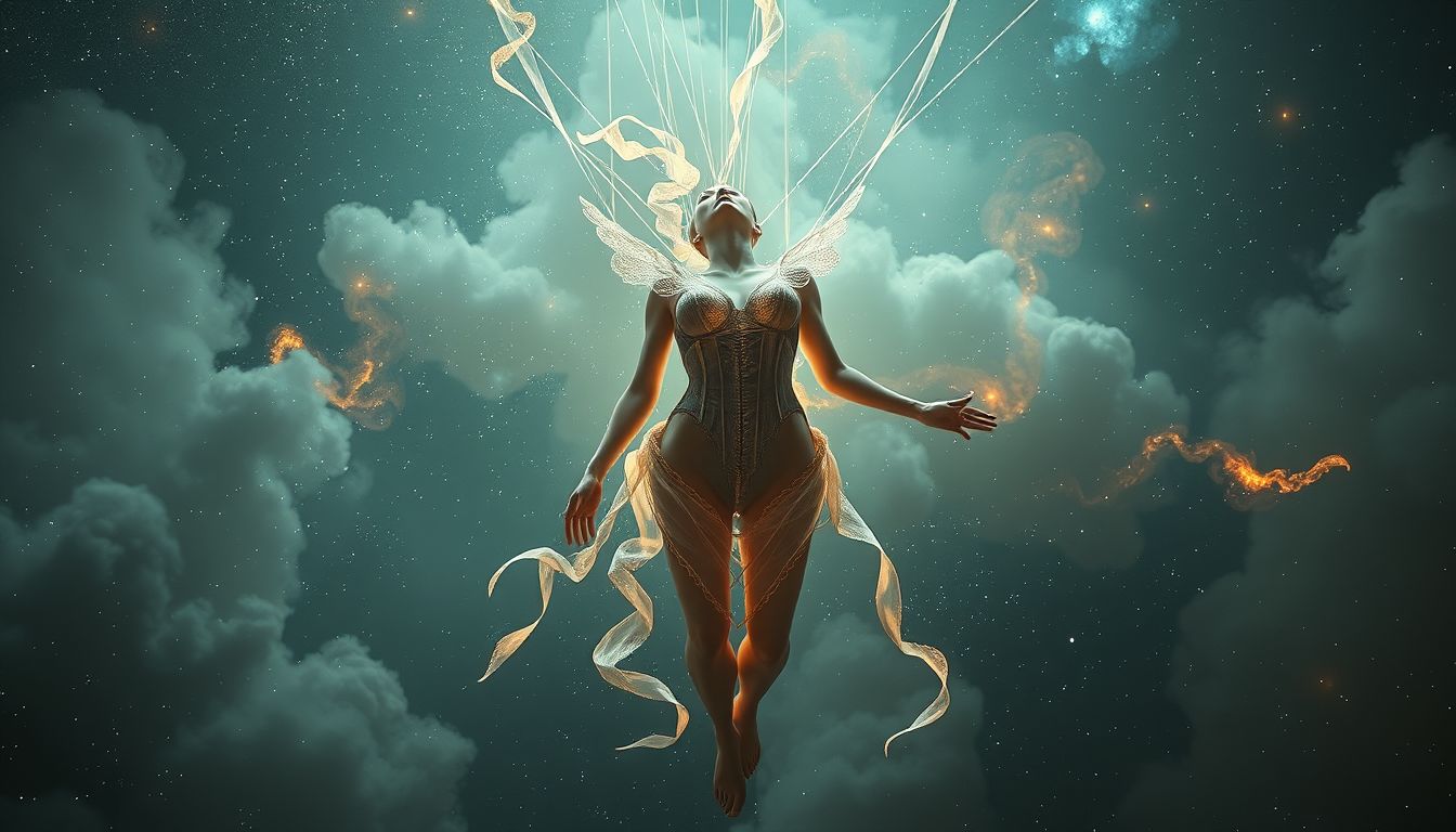 Traum 20 symbolisiert Kontrolle und einengende Selbstbeschränkung durch Schnürleib.