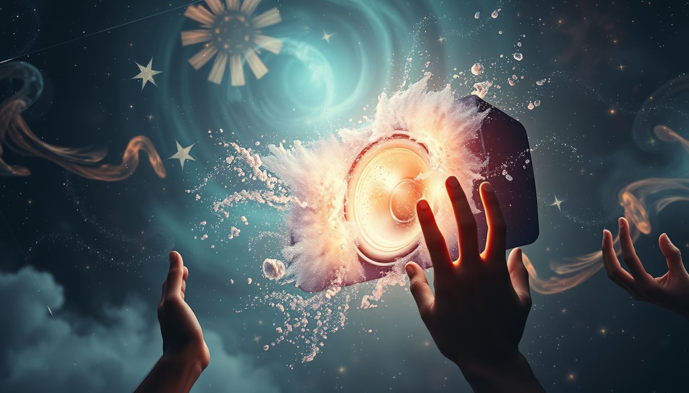 Ein zerstörter Lautsprecher symbolisiert gebrochene Kommunikation und Missverständnisse.