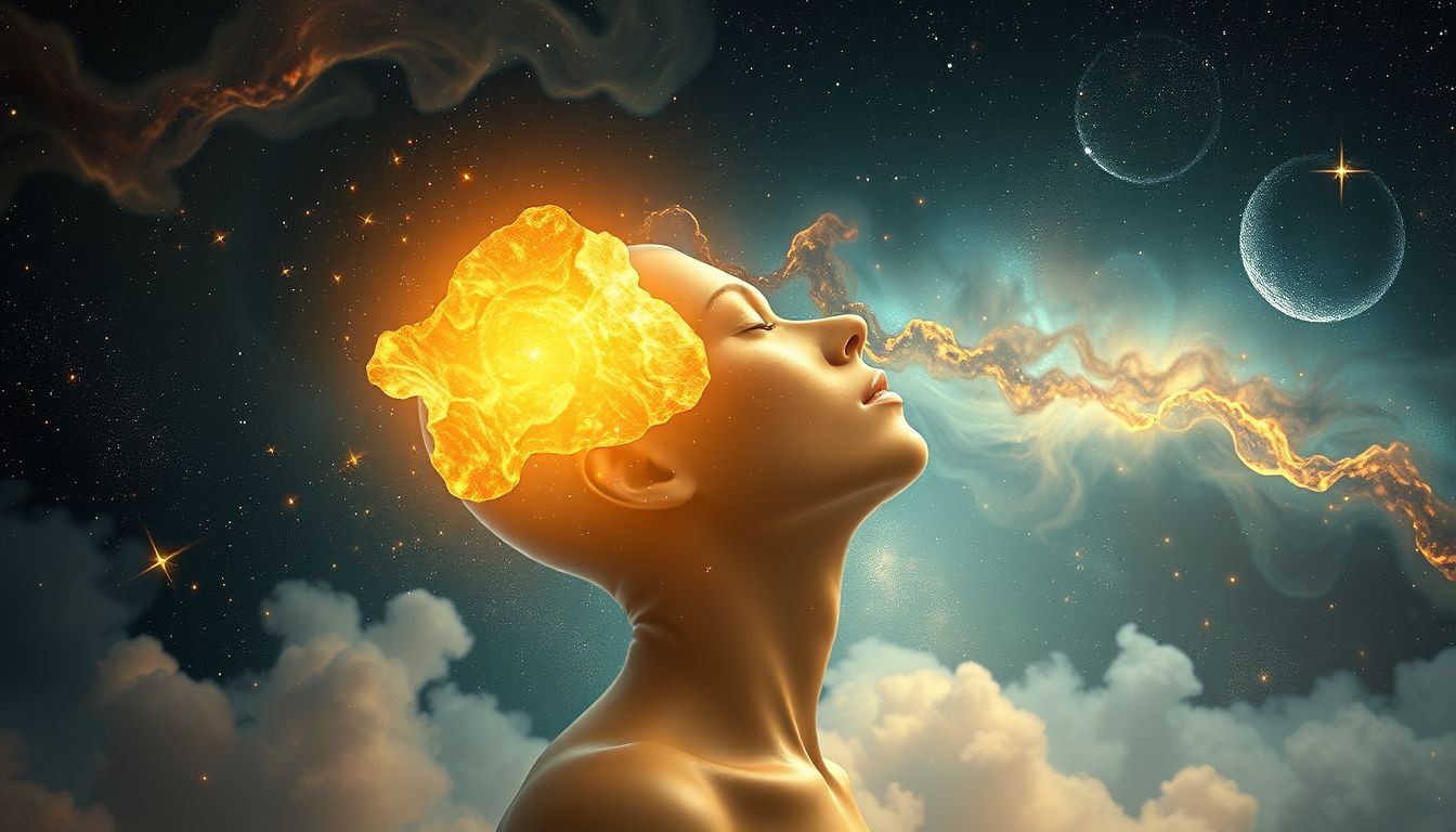 Ein Senfpflaster am Hals symbolisiert Heilung von emotionalen Wunden.