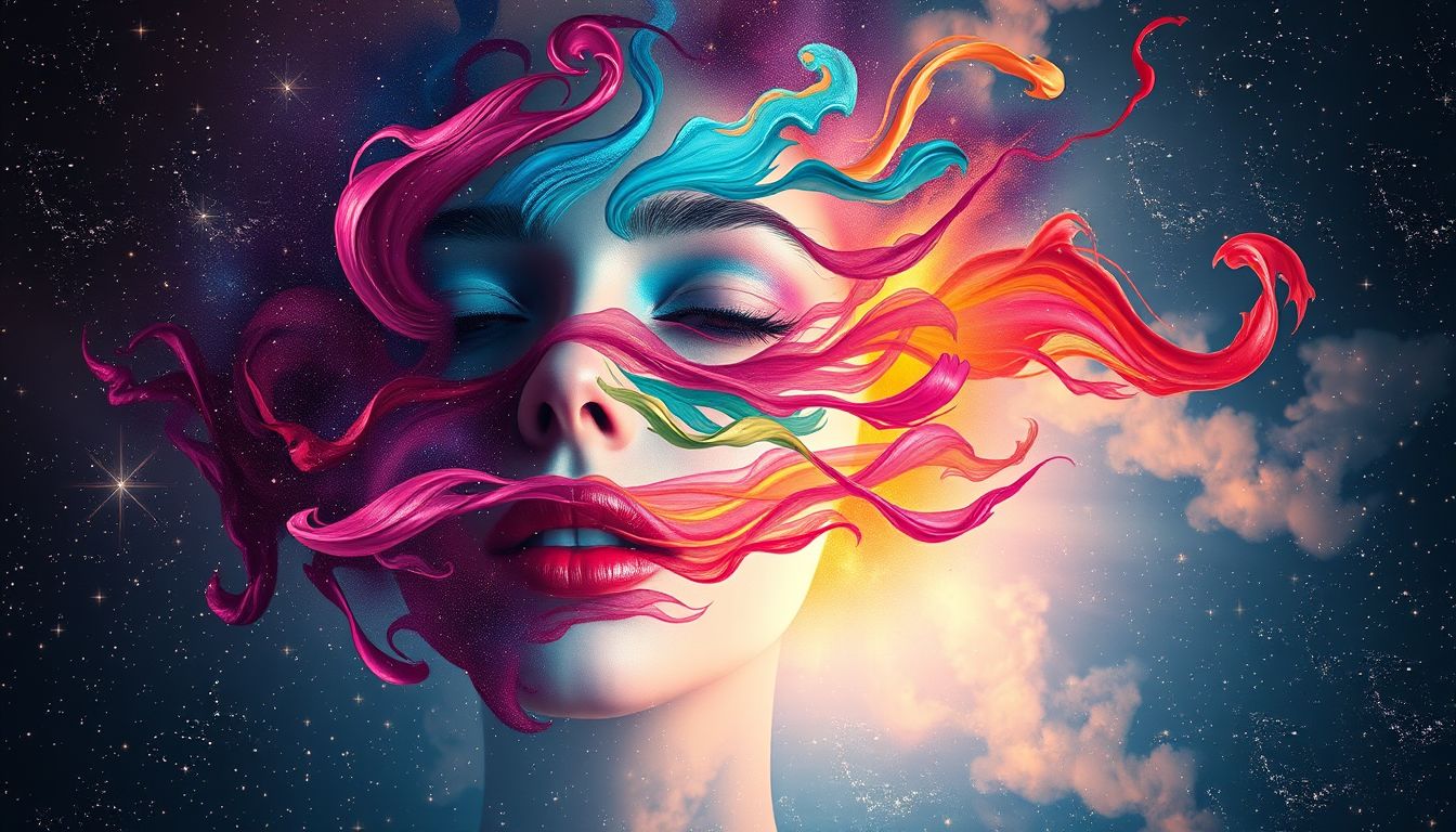 Zu viel Schminke im Traum symbolisiert oft Selbsttäuschung oder Unsicherheit.