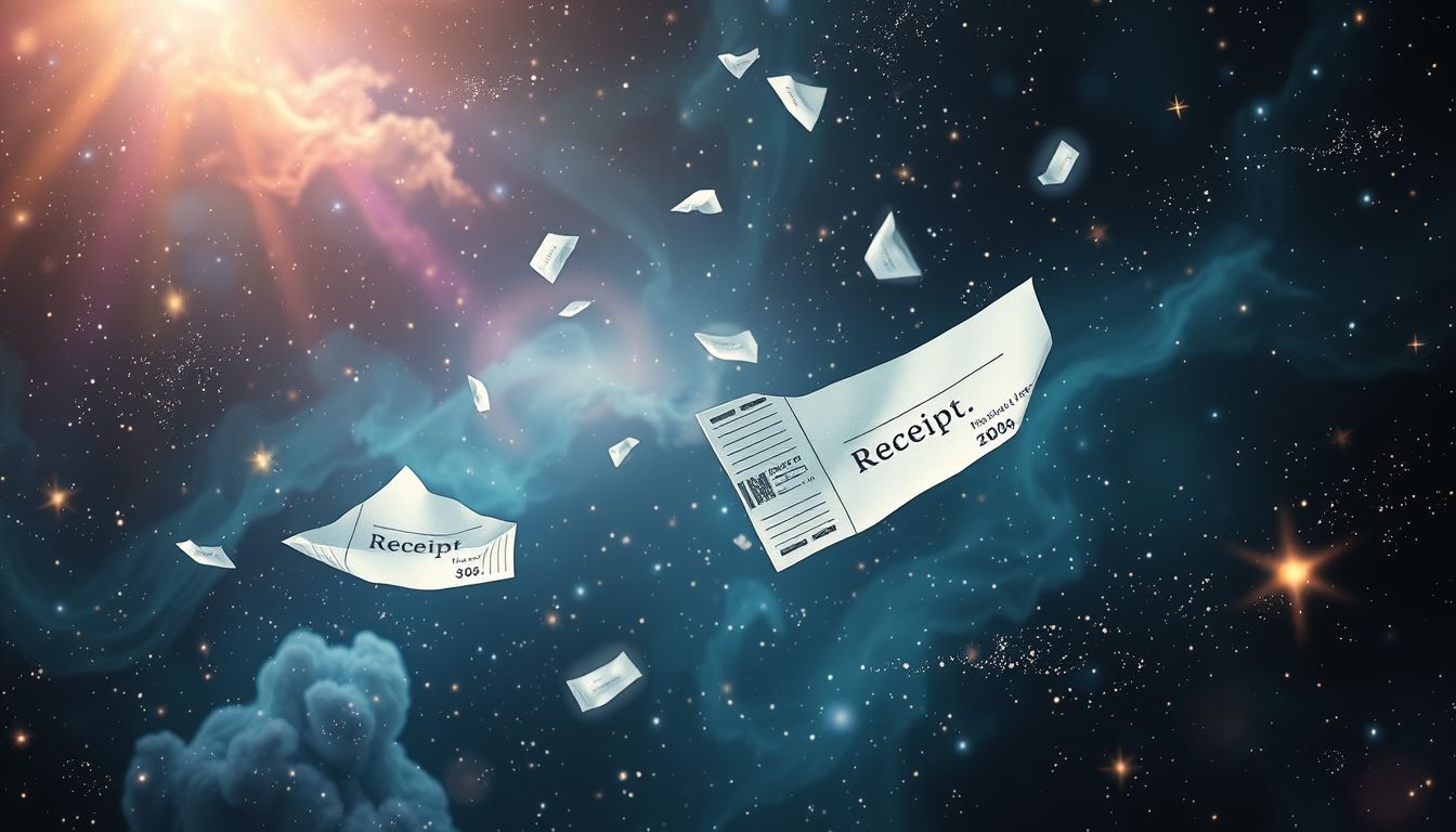 Eine Quittung im Traum symbolisiert meist verlorene oder gefundene Verantwortung.