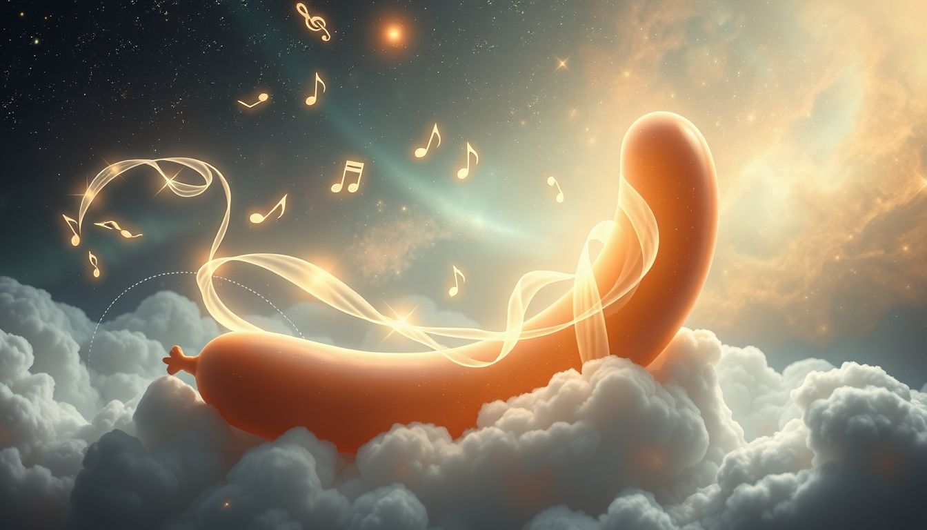 Eine singende Wurst symbolisiert kreative Ausdruckskraft im Traum.