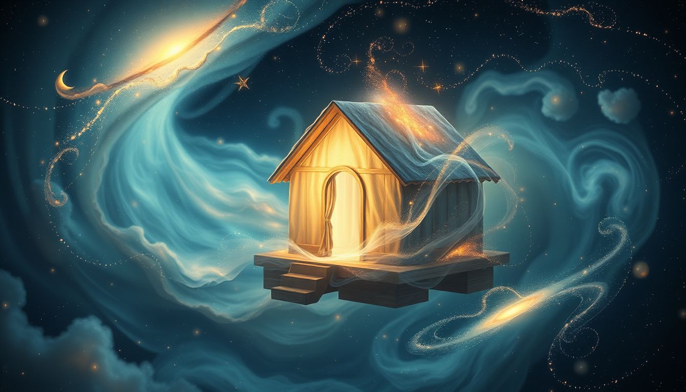 Eine sprechende Bude symbolisiert verborgene Botschaften des Unterbewusstseins.