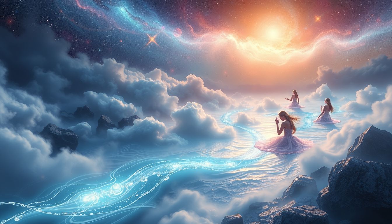 Im Traum den Jungbrunnen teilen symbolisiert gemeinsames Lebensglück.