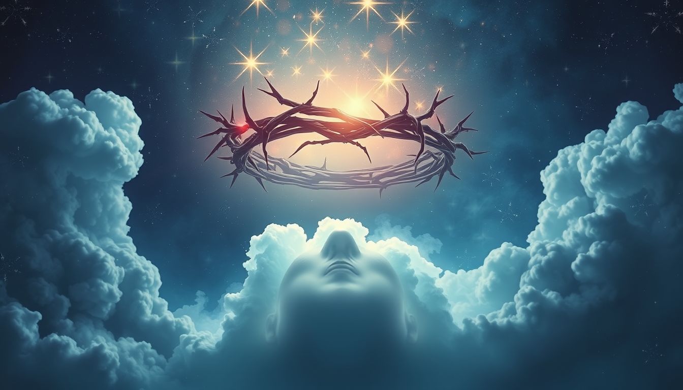 Der Dornenkranz symbolisiert im Traum Leiden und spirituelle Prüfungen.