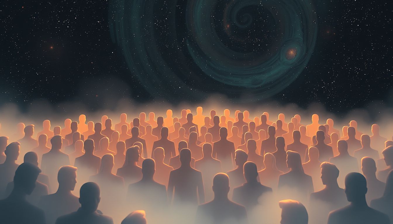 Ein überfüllter Schießstand symbolisiert innere Konflikte und Überforderung.