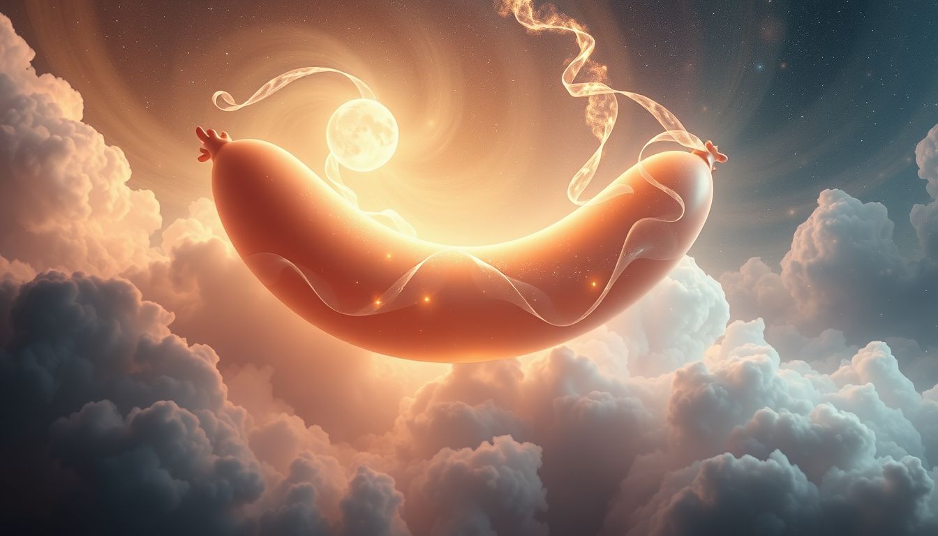 Eine riesige Wurst symbolisiert oft Fülle und Lebensfreude im Traum.