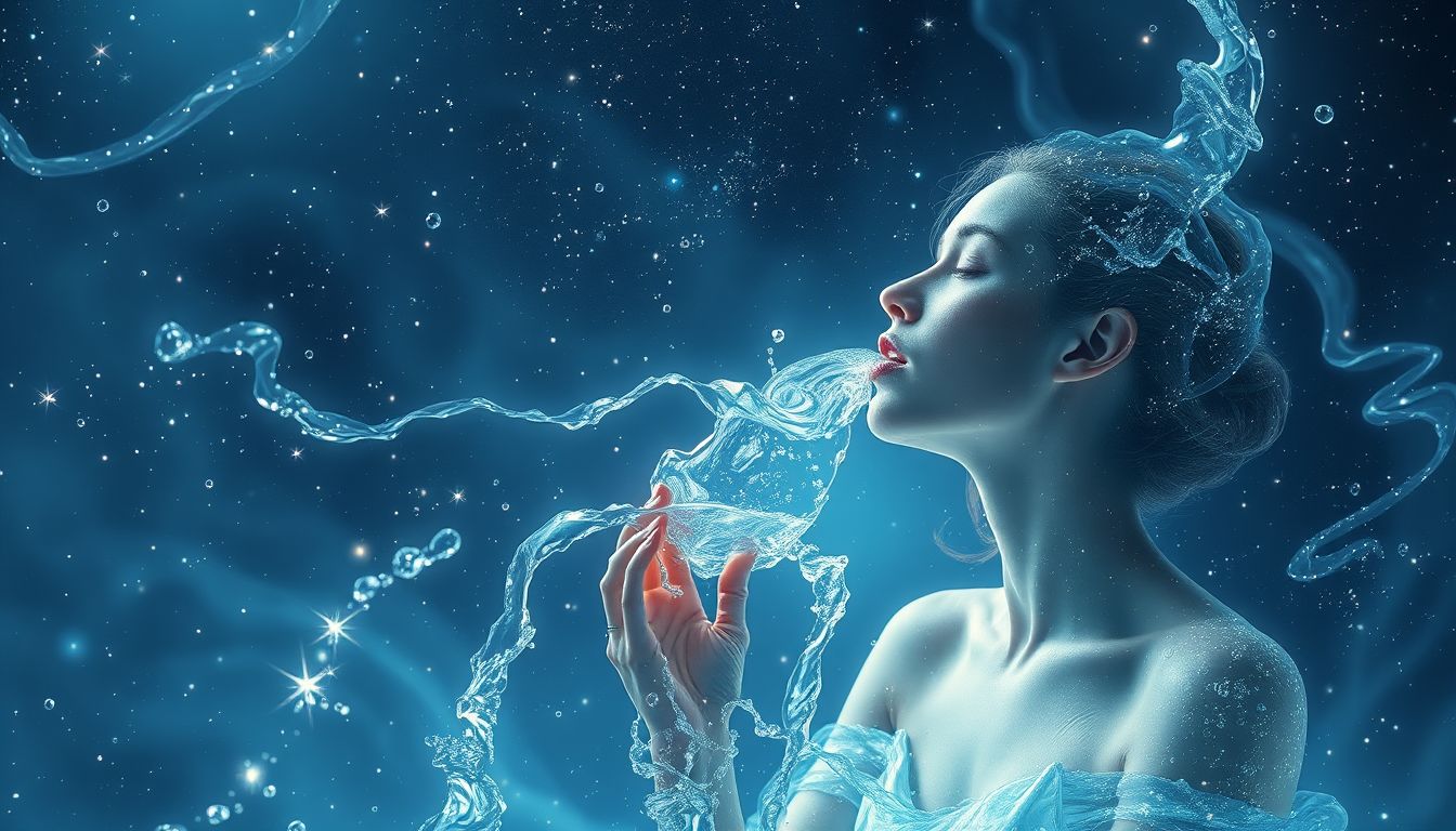 Träume von kaltem Wasser symbolisieren oft Erneuerung und Klarheit.