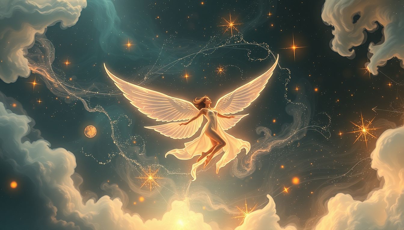 Fliegen mit Flügeln symbolisiert Freiheit und persönliche Selbstverwirklichung.