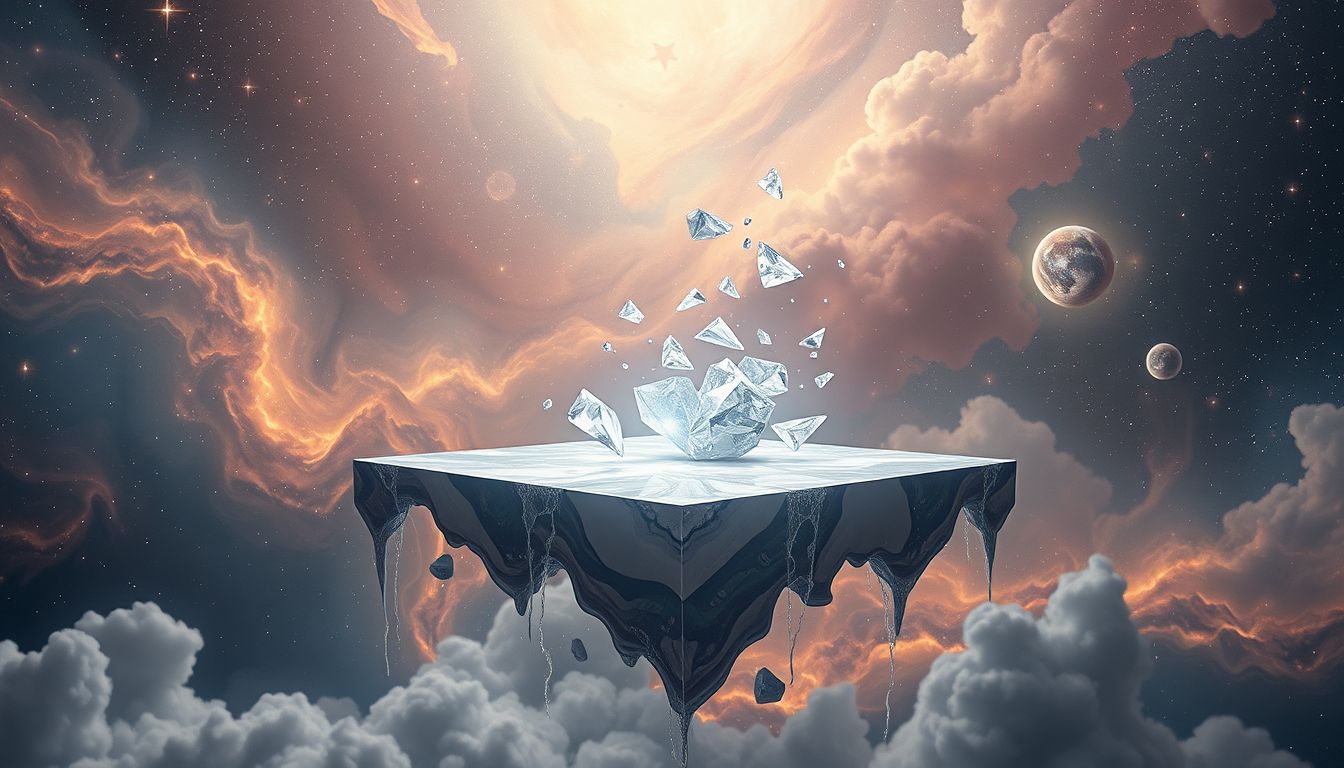 Das Zerstören einer Plattform symbolisiert Loslassen alter Lebensstrukturen.