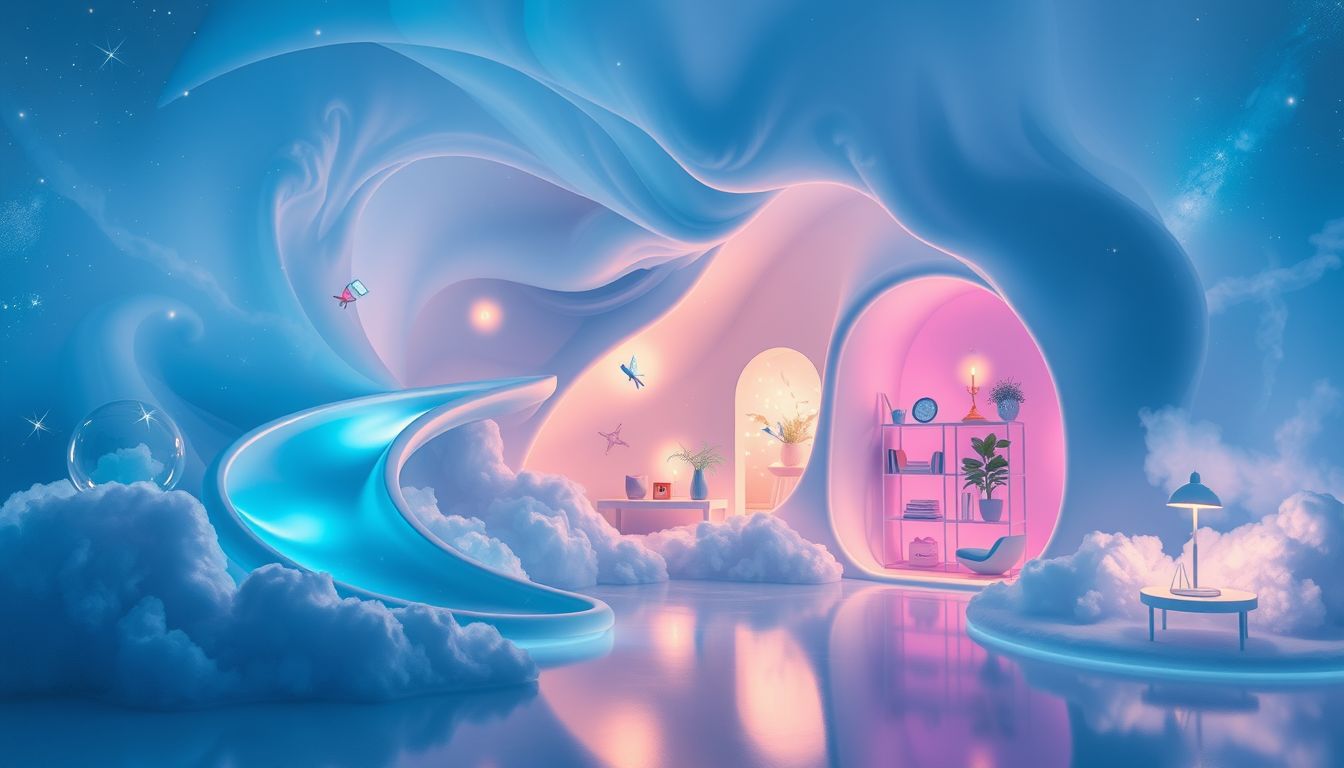 Eine Rutschbahn im Traumhaus symbolisiert kreative Lebensveränderungen.