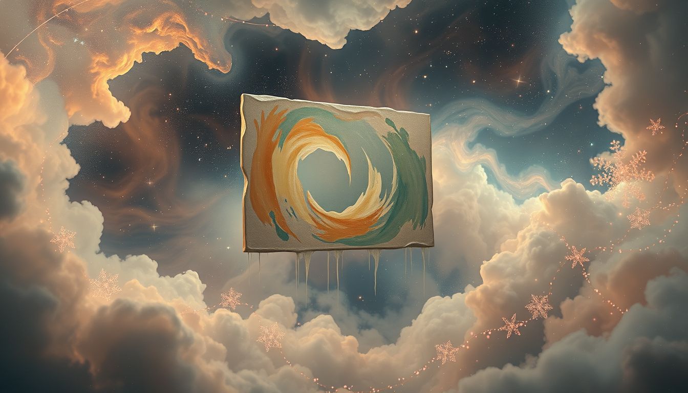 Unvollendete Gemälde symbolisieren oft inneres Potenzial und Stillstand.
