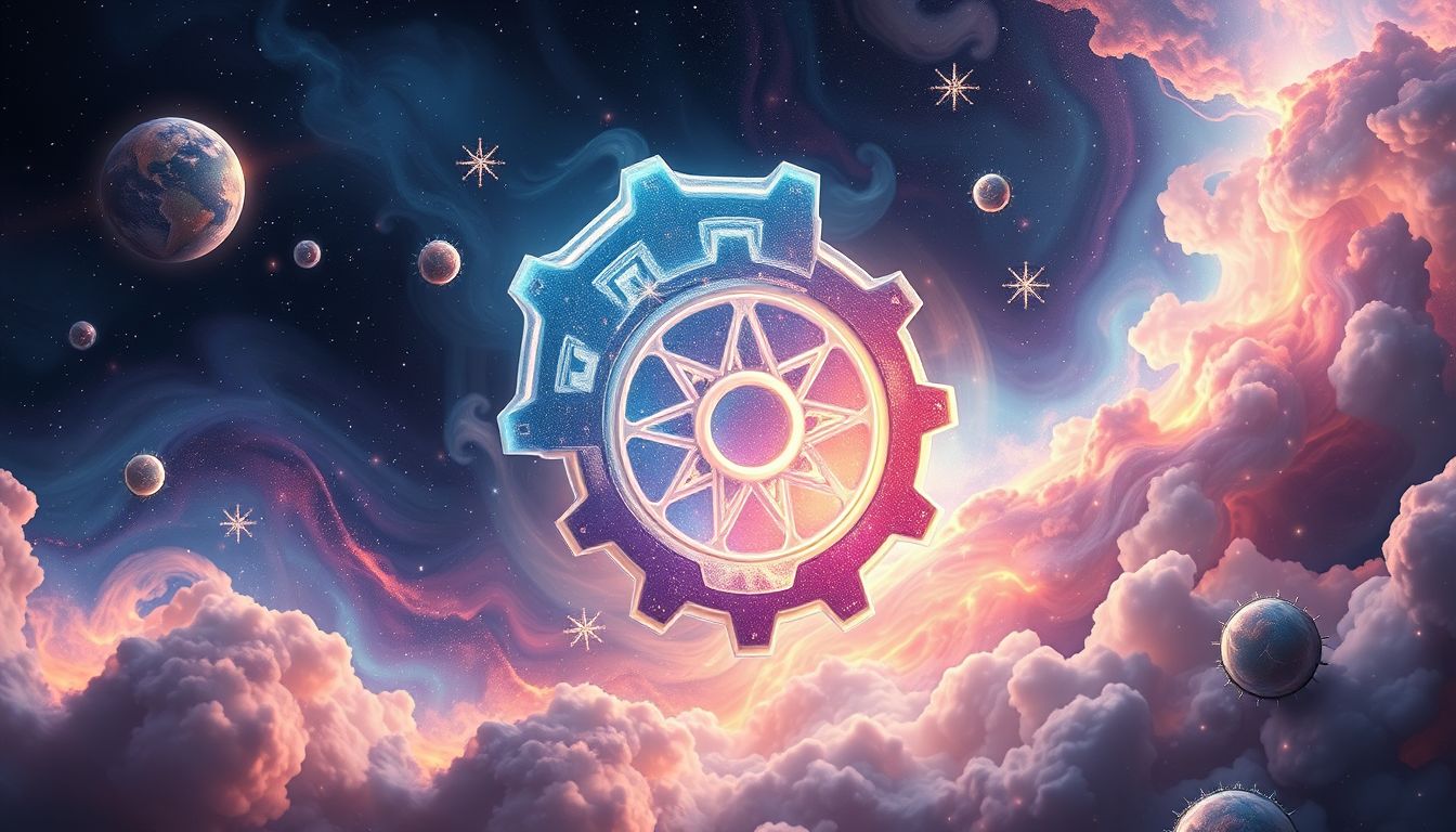 Ein sich verwandelndes Getriebe symbolisiert persönliche Entwicklung und Wandel.