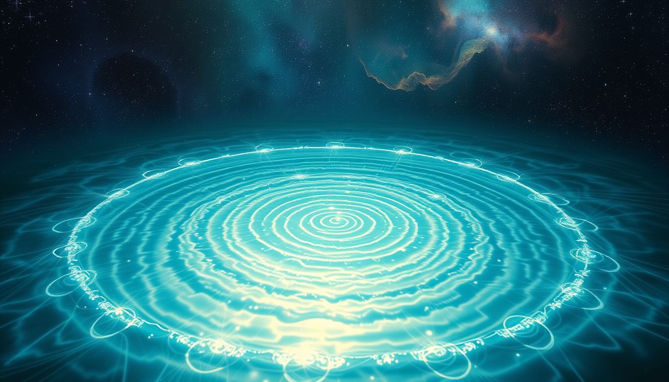 Ein wassergefüllter Kornkreis symbolisiert tief verborgene Emotionen und Intuition.