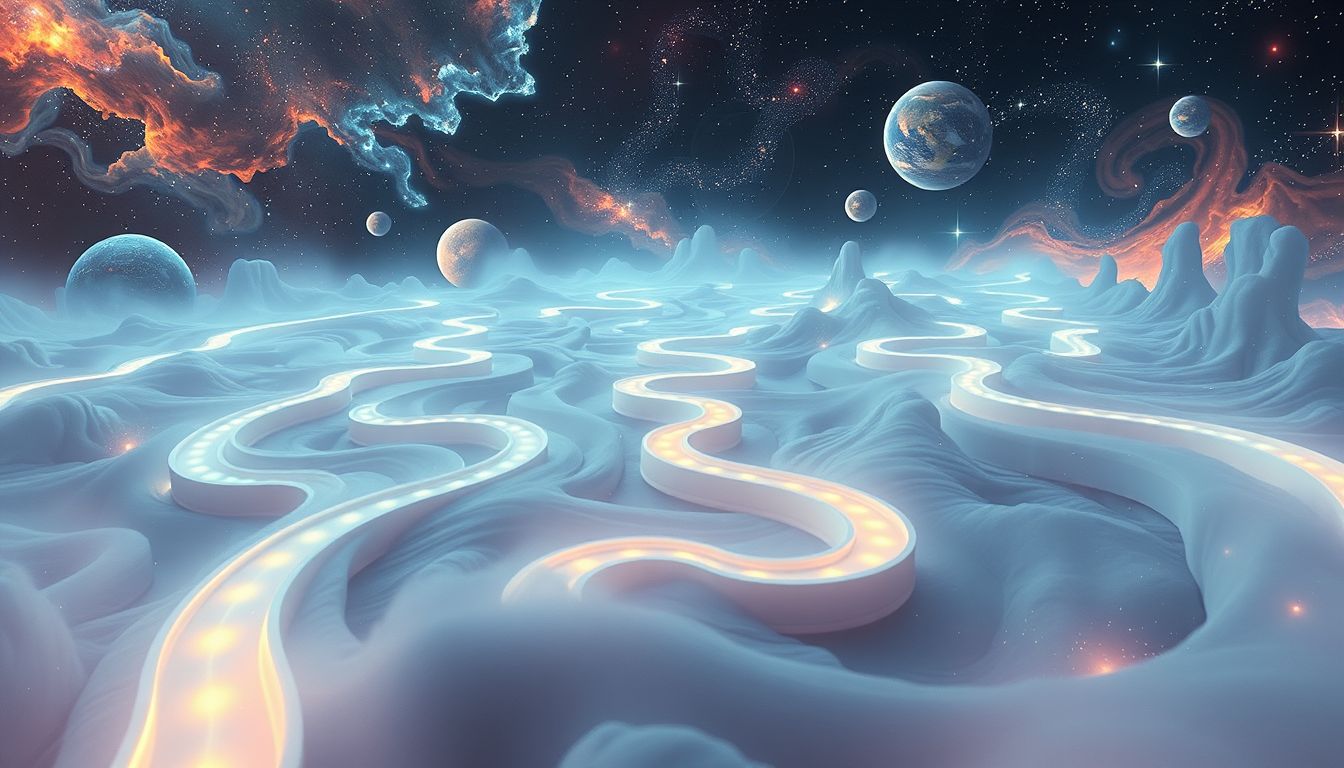 Wiederholtes Betreten eines Labyrinths symbolisiert innere Orientierungslosigkeit und Suche.