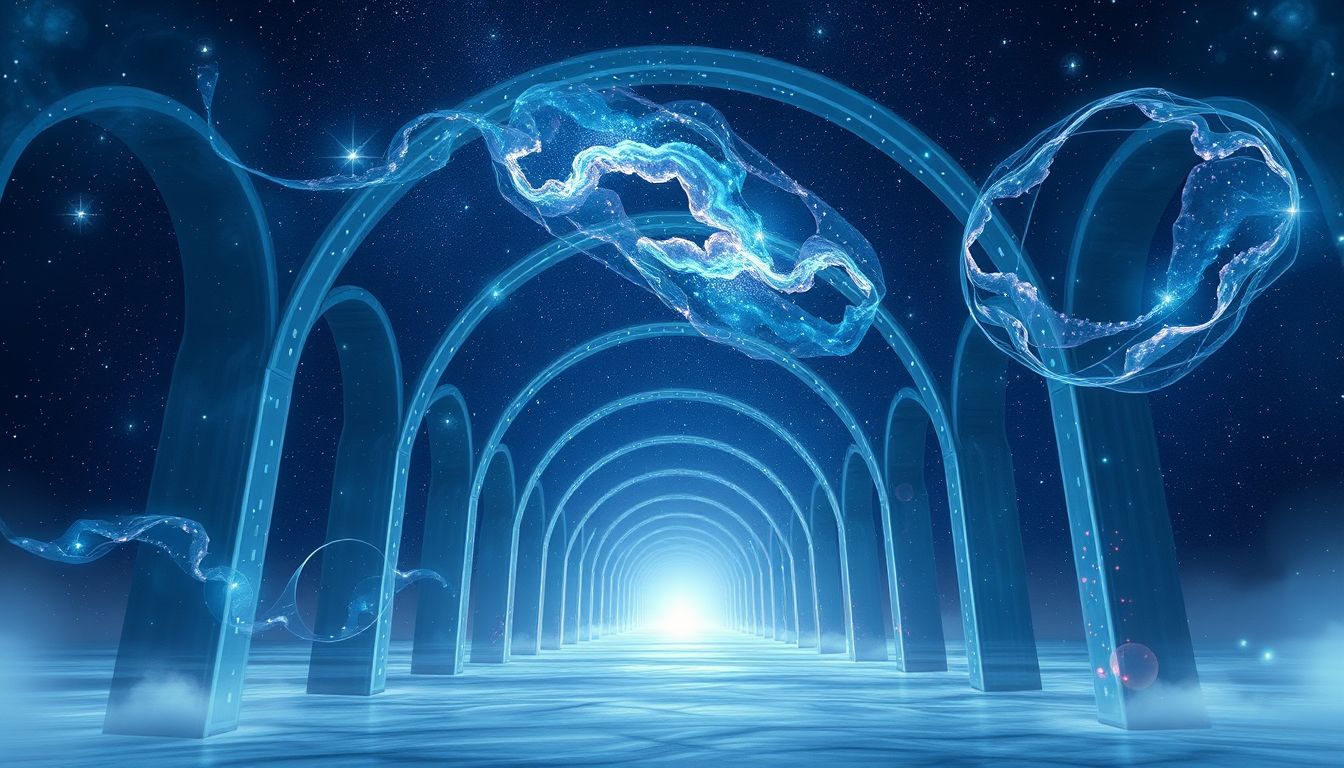In einer Arkade verloren gehen symbolisiert innere Orientierungslosigkeit und Veränderung.