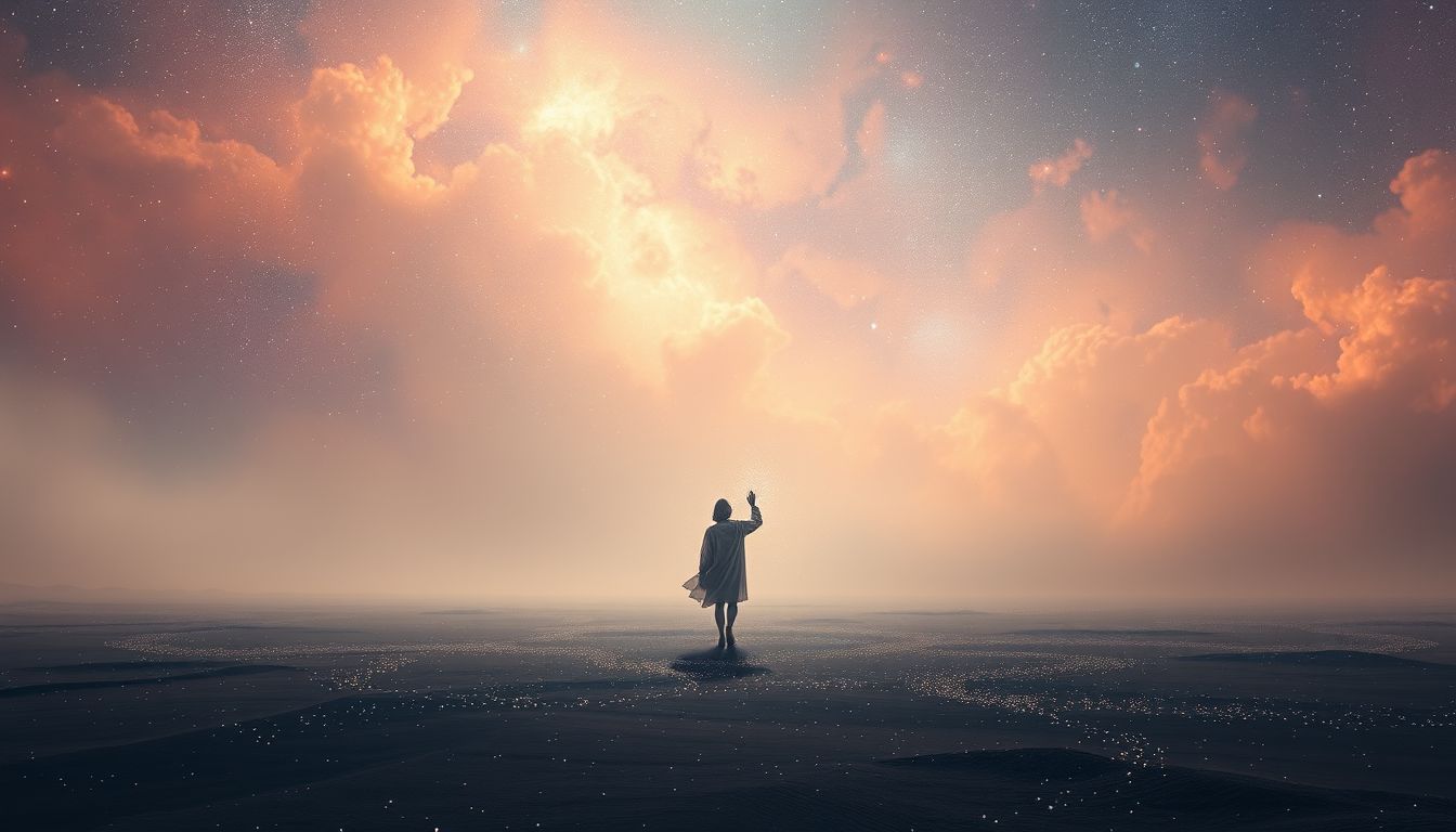 Abtrocknen im leeren Raum symbolisiert innere Isolation und Einsamkeit.